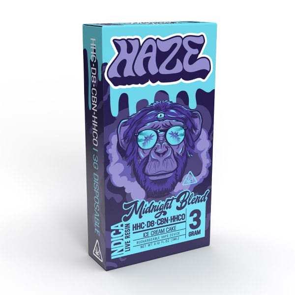 Vape Desechable – Midnight Blend Live Resin Ice Cream Cake – 3 gramos Índica