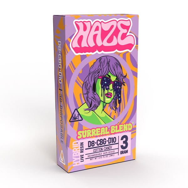 Vape Desechable – Surreal Blend Live Resin Cotton Candy – 3 gramos Híbrido